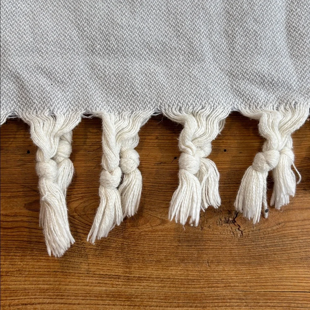 TURKISH COTTON Fringe Towel Whale 1891 Stripe Blue 35” x 70”